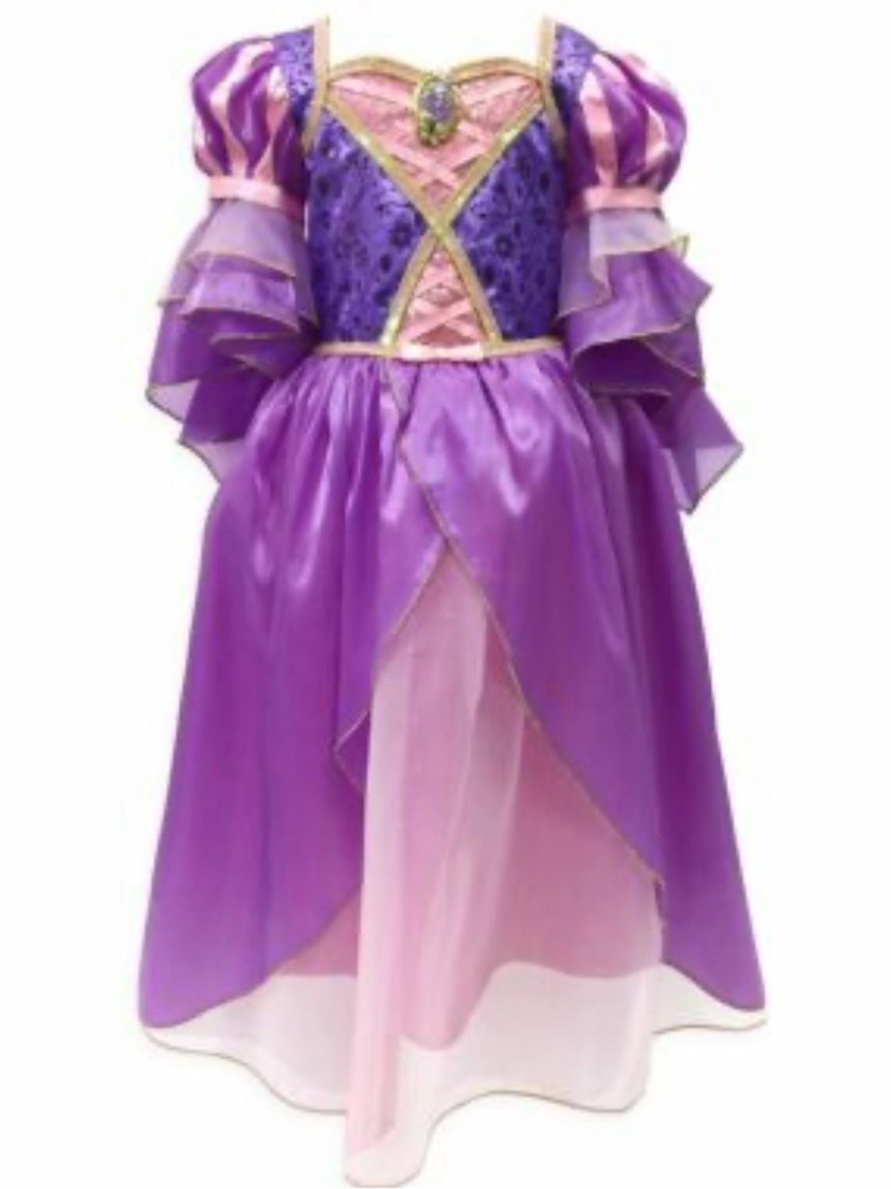 Disney Store Rapunzel Deluxe Costume Gown Dress Princess Tangled Purple Sz 4